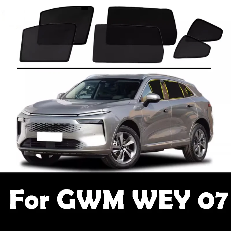 

For GWM WEY 07 2023-2025 Car Sunshade Customized Sun Shade Side Window Sun Visor Heat Insulation Mesh Curtains Protection Cover