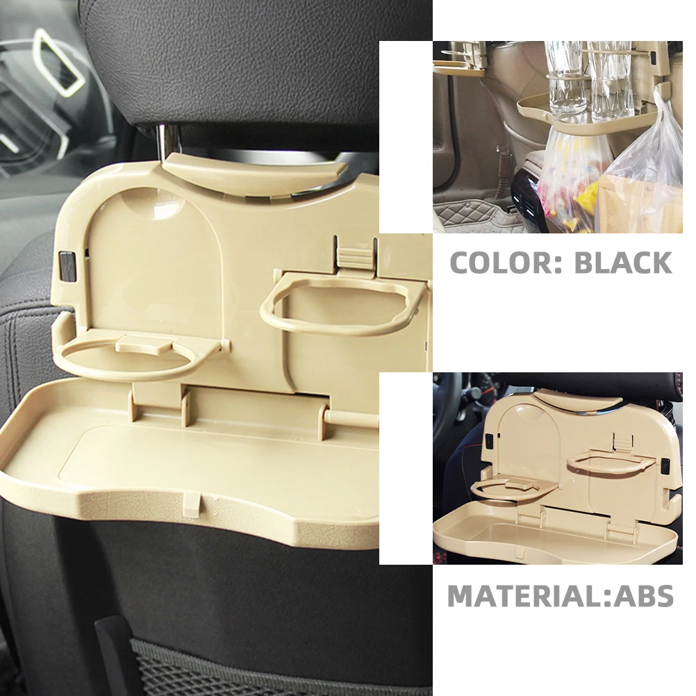 

2pcs Food Seat Back Tray Multifunctional Backseat Table Abs Foldable Car Dining Tray Travel Organization Car Interior