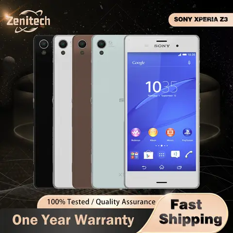 Sony Xperia Z3 D6603 Original Unlocked 4G 16GB 3GB RAM Android z3 CellPhone 20MP 5.2" Quad-Core WIFI xperia z3