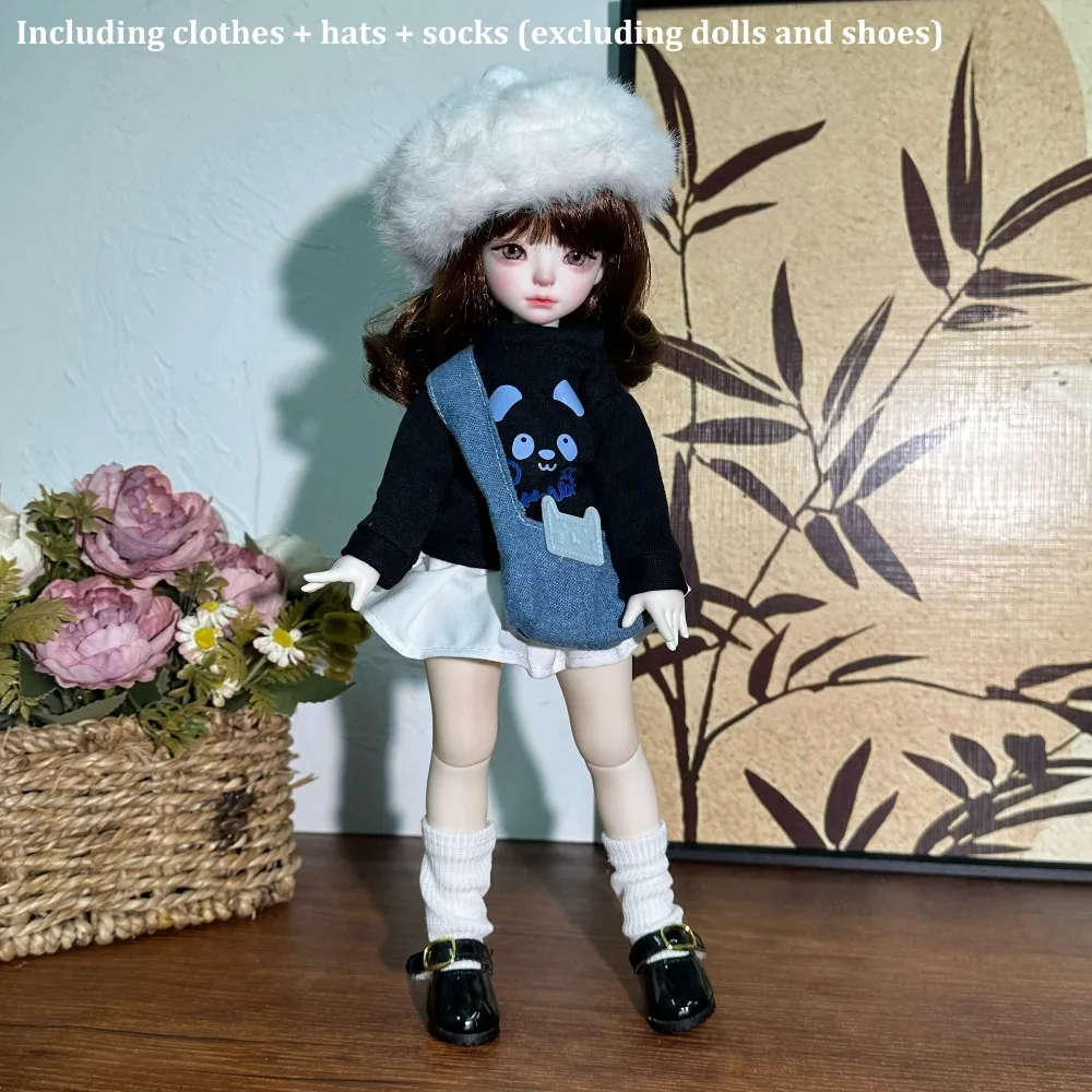 

Trendy Fashion 30cm Clothes Sweater Coat Pretty 1/6 BJD Outfit Set Casual Fall and Winter Style Accessories Girl Toy Gift