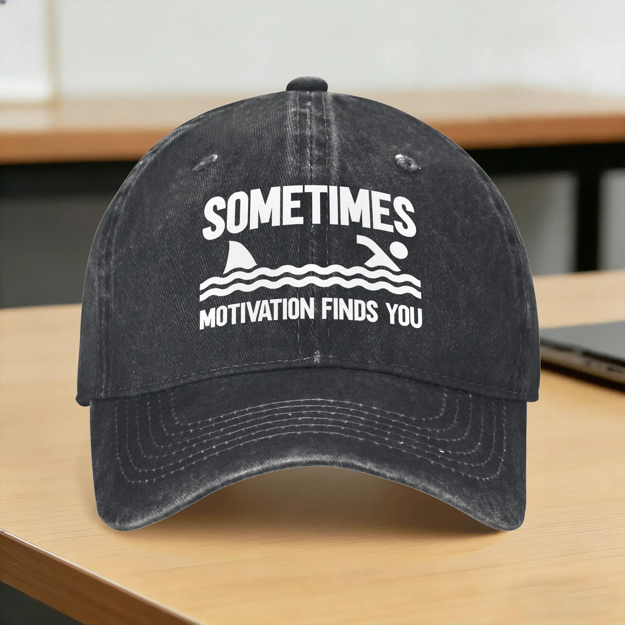Sometimes Motivation Finds You Casual Baseball Cap For Female Male Summer  Outdoor Sport Hip Hop Hats Design Sun-Snapback Cap