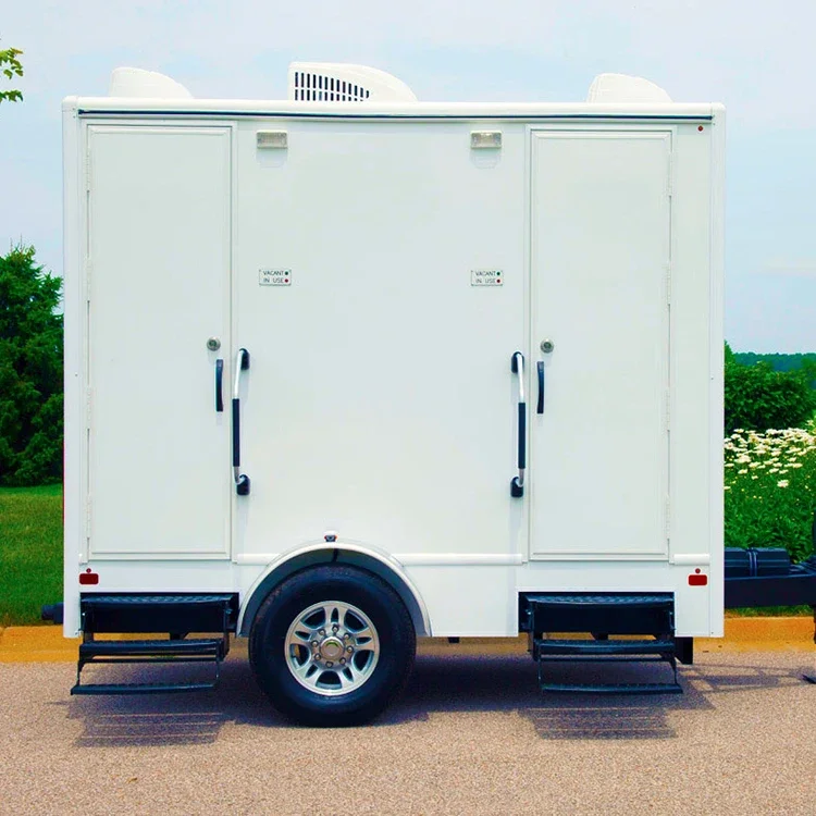 Portable toilet trolley Outdoor toilet trailer with shower