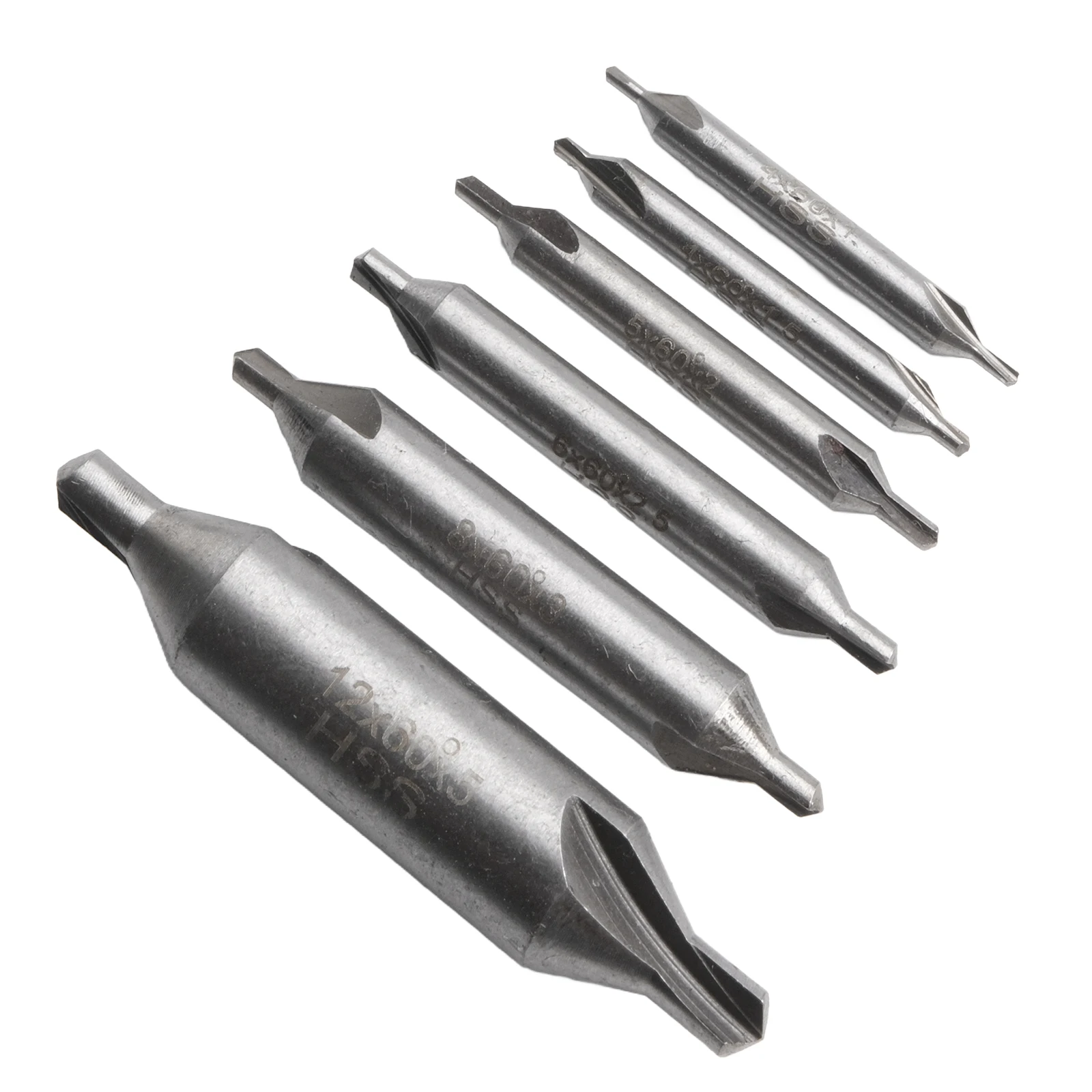 60-Degree Angle Center Drill Bits Lathe Work Tough Material 60-Degree Countersink Accurate Center Holes Electronic Drills