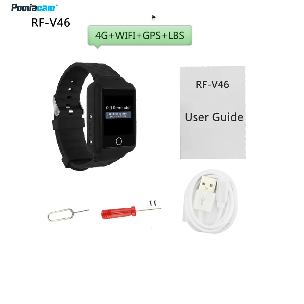 

V46 4G-LTE-Smart-Kids-GPS-часы SOS Смарт-часы Gps-трекер Детские Gps-часы телефон-браслет наручные цифровые часы Gps