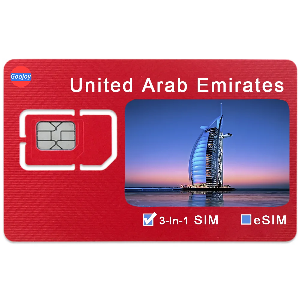 United Arab Emirates Prepaid Data Sim Card；DU Etisalat Unlimited Internet；Dubai Data Sim; Abu Dhabi Sharjah Data Sim/eSIM Card