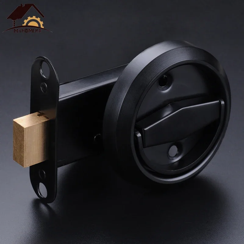 Stainless Steel 304 Lock Recessed Invisible Handle Safety Hidden Door Locks Cabinet Pull Fire Proof Single-sided Locker