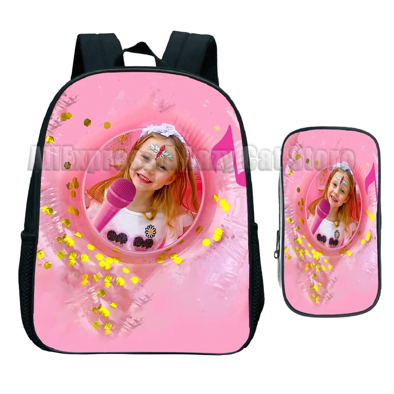 2pcs Set Like Nastya Backpack Kids Toddler Kindergarten Knapsack Boys Girls Outdoor Shoulder Bags Children's Gift Bags