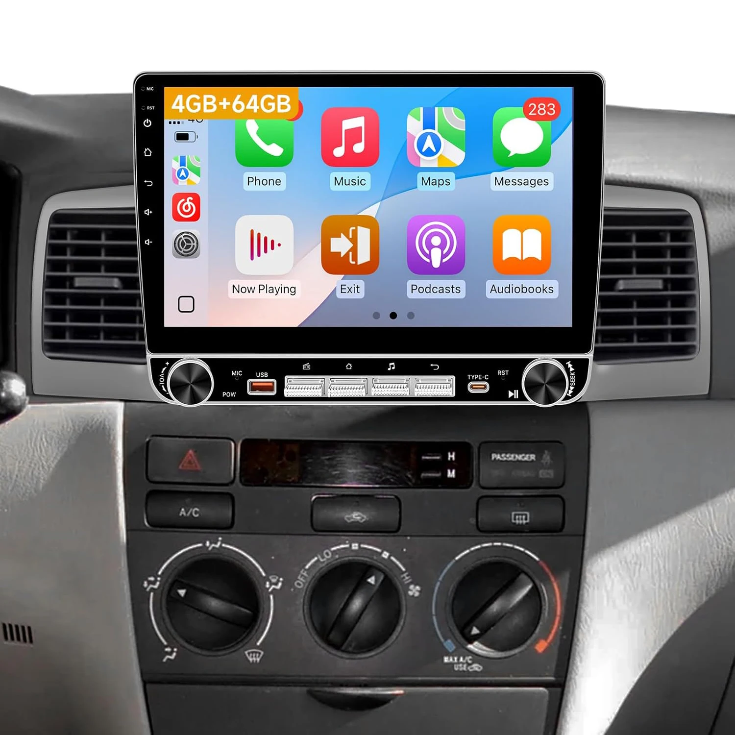 4G+64G Android 13 Car Radio for (Non JBL) Toyota Corolla 2003 2004 2005 2006 2007 2008 Stereo, 10.1Inch IPS Screen with Carplay