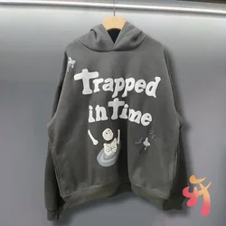 Oversized Hip Hop Skeleton Ghost Foam Print Fleece Heavy CPFM Hoodie No Way Back Casual Street Kanye Hoodys Men Women Sweatshirt