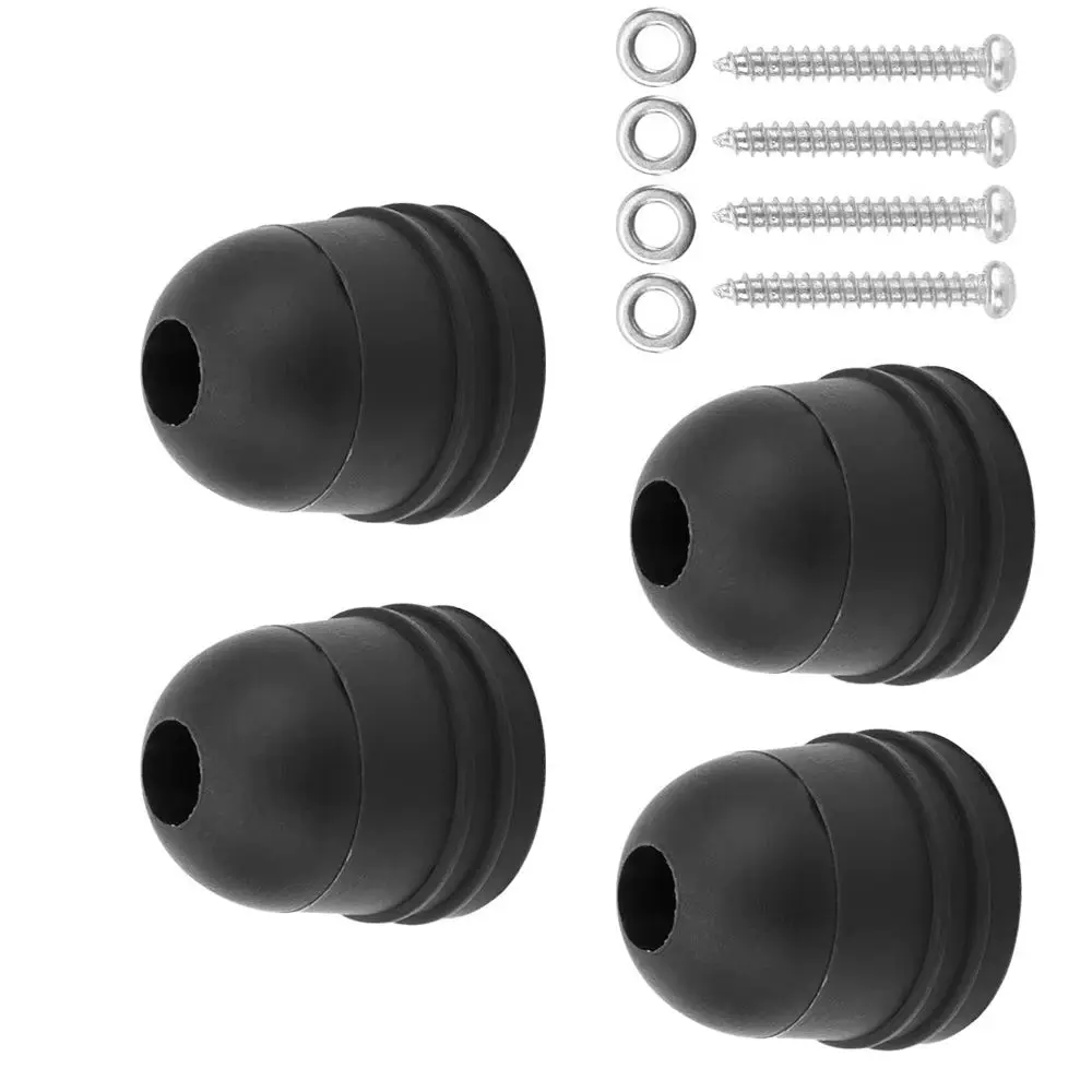 

Heavy Duty Rubber Screw On Bumpers 4 Pack Door Closers Buffer for RV Doors Anti-Slam Protection