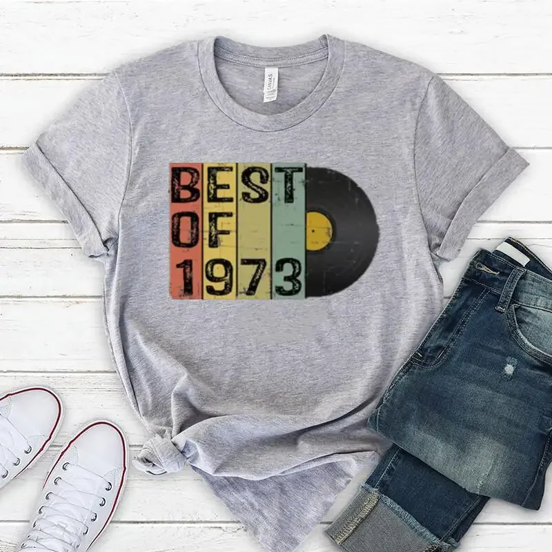 

Vintage Best Of 1973, 50th Birthday Shirt For Him Her, Gift For Women Men Retro Birthday Party 100% cotton Shirt Unisex y2k goth