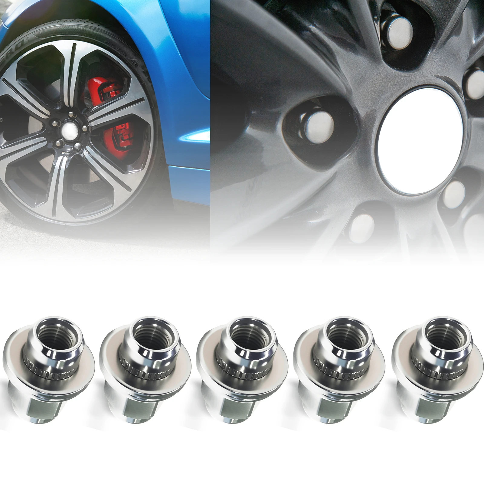 5PCS M12X1.5 Chrome… - image