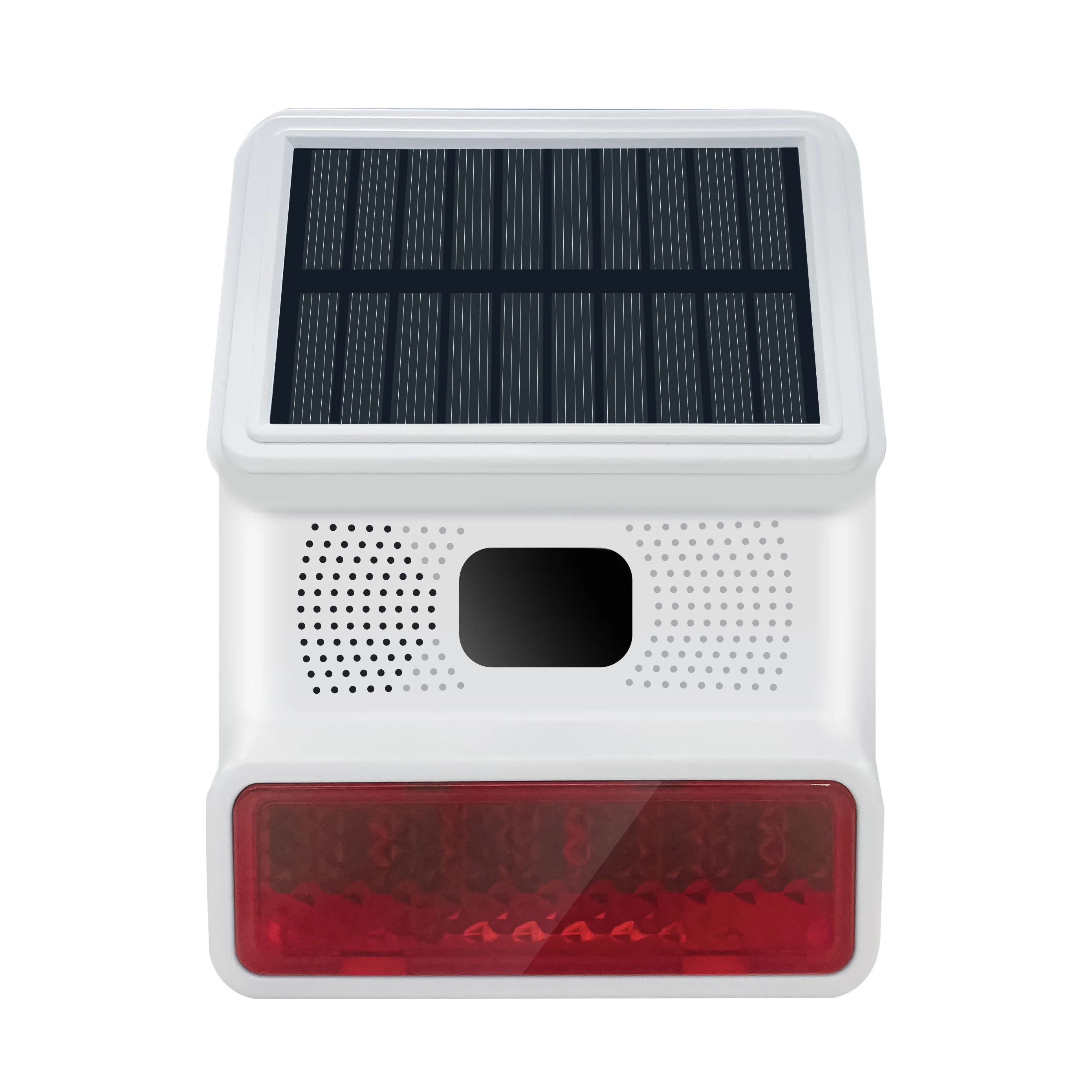 Wireless 433MHz Solar Siren, Outdoor Audio & Flash Light Security Alarm Horn, Works with PGST GSM Home Alarm System