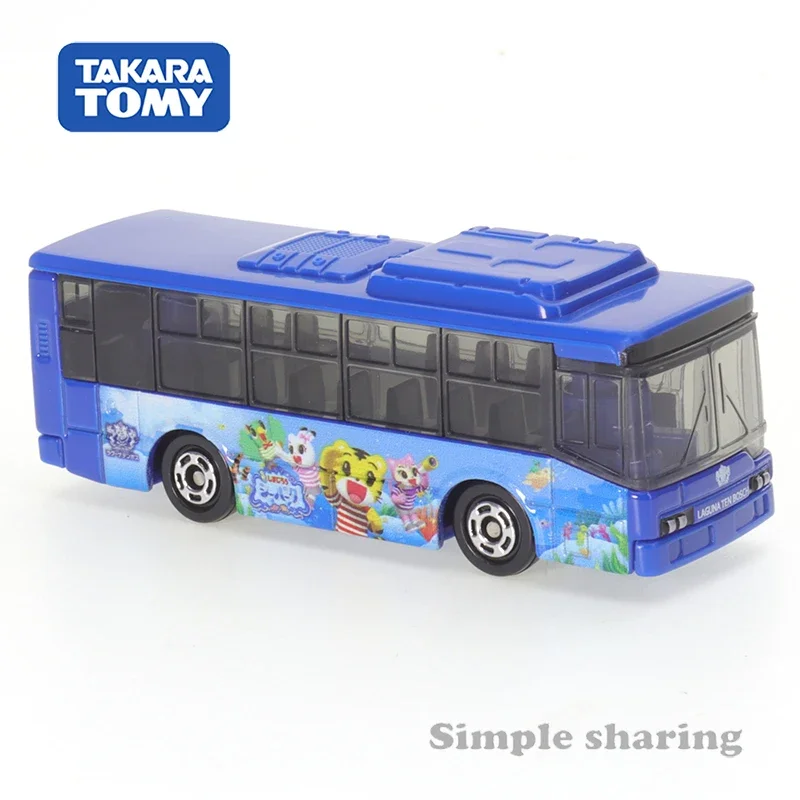 Takara Tomy Tomica No.109 Shimajiro Sea Park Shuttle Bus Scale 1/141 Diecast Alloy Model Car Kids Xmas Gift Toys for Boys