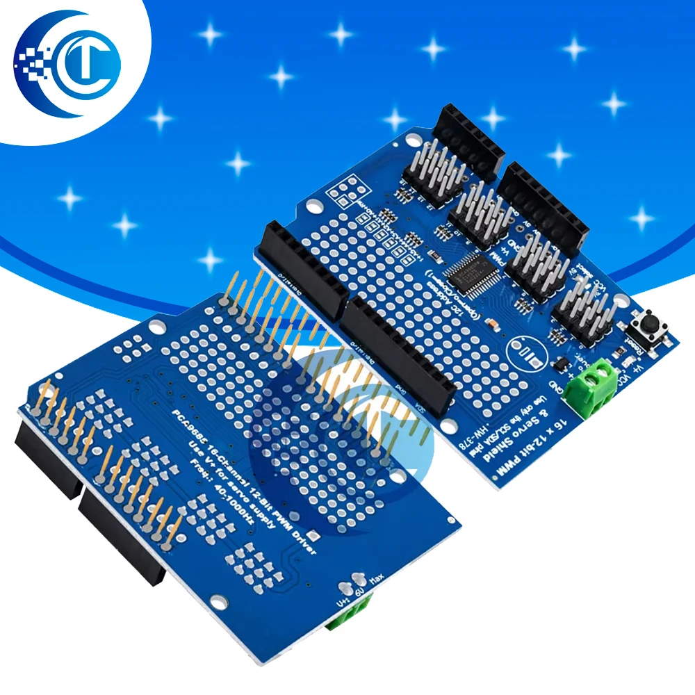 

Мотор/шаговый/сервопривод/робот-щиток для комплекта Arduino I2C v2 с ШИМ-драйвером TOP
