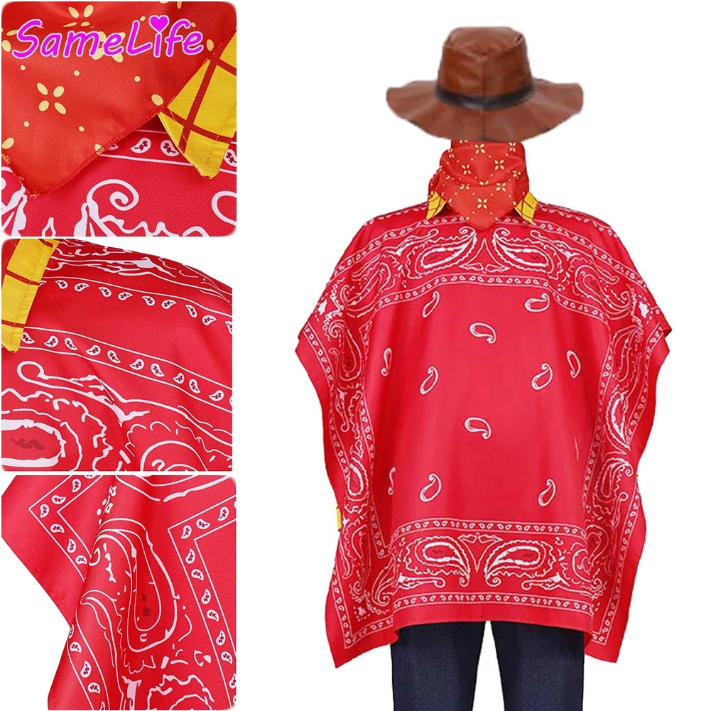Disfraz de Vaquero Woody, Capa de Fantasía, Ropa de Peluche de Dibujos Animados, Disfraz para Hombre, Accesorios de Disfraz, Disfraces de Halloween para Hombre Adulto
