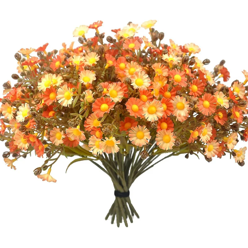 

33cm 1/3Pcs Artificial Autumn Flowers Fake Silk Small Daisy Bouquet Artificial Autumn Plant for Home Room Wedding Decoration