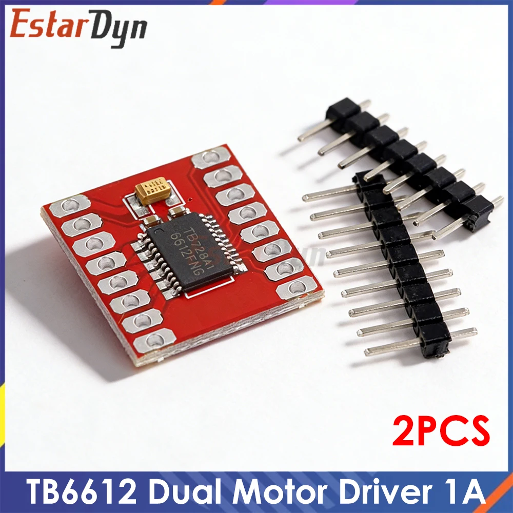 2pcs TB6612FNG Dual Motor Driver Board, 1.2A DC Motor Driver Module for Raspberry Pi, Better than L298N for Robot Car