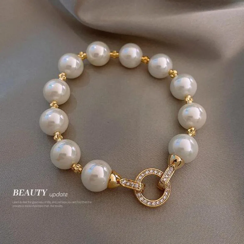 New Pearl Luxury Bracelet for Women Classic Korean Original Beaded Bracelet Fashion Design Jewelry Accessories Gift