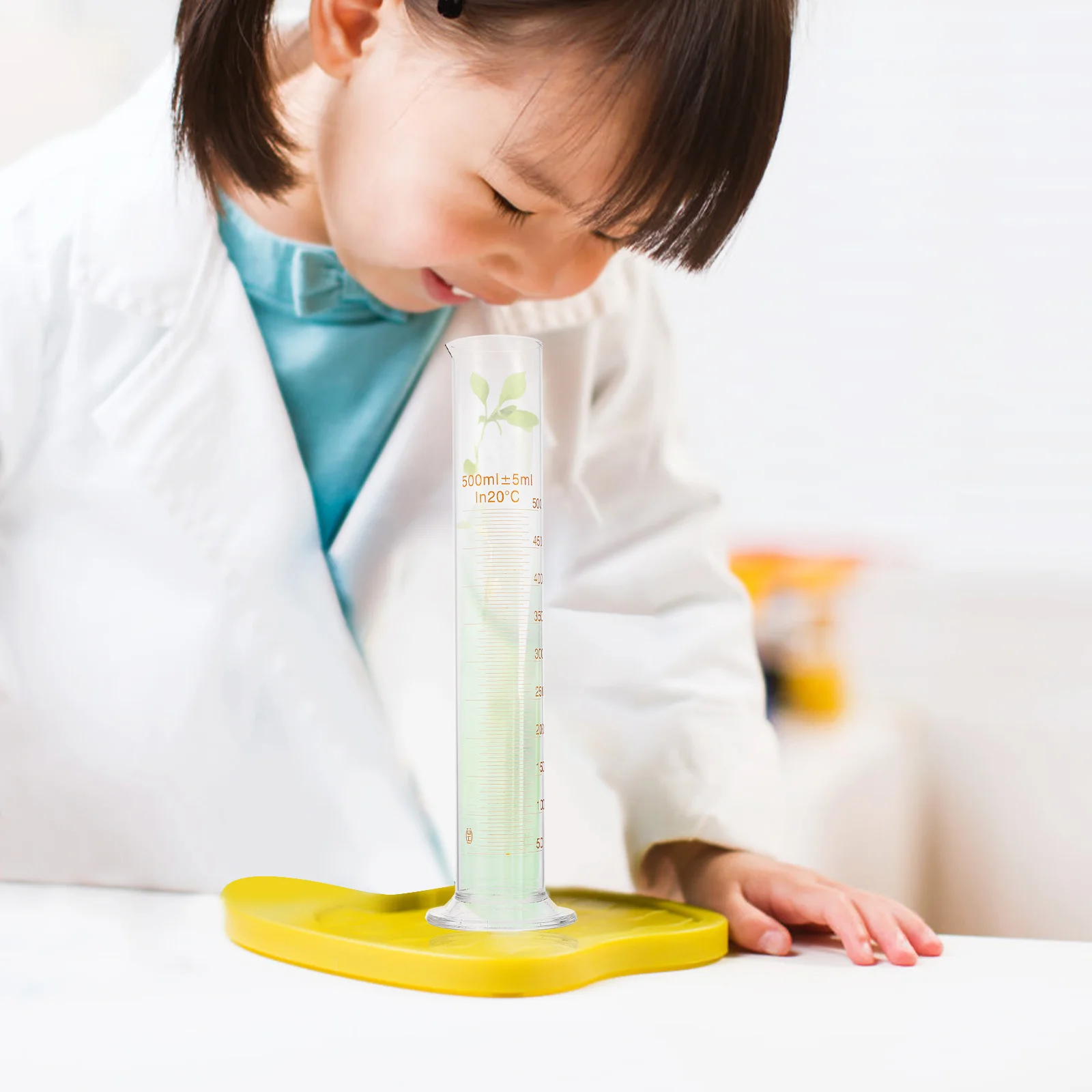 

500 Ml Graduated Cylinder Glass for Chemistry Laboratory Measuring Professional Accessory