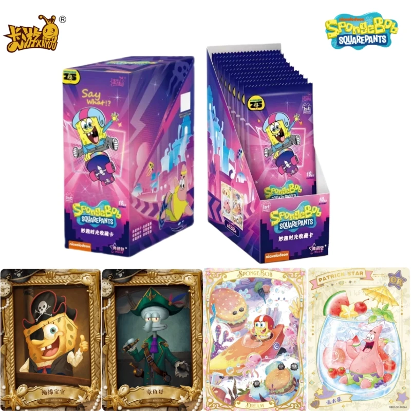 

KAYOU SpongeBob SquarePants Card Collection Anime Pirate Card Game Collection Card Peripheral Children's Toys Festival Gifts