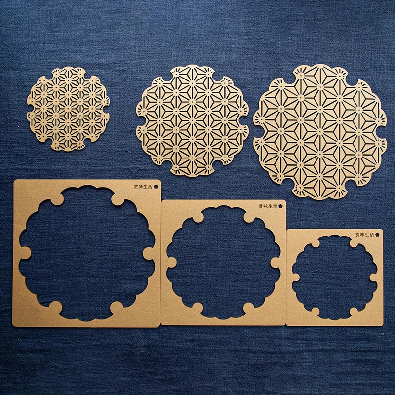 

Набор трафаретов Sashiko, многоразовый шаблон прозрачности ариловой с геометрическими узорами для вышивания, инструмент для рукоделия своими руками