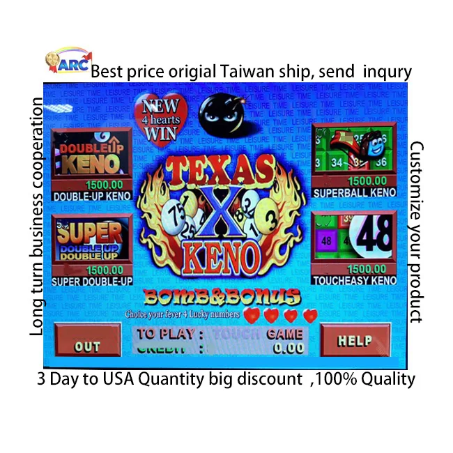 

Texas Keno 4h Texas Keno 4 Heart Arcade Game Machine Coin Pusher Pog Game Board Wms550 Pot of Gold Manufacturer