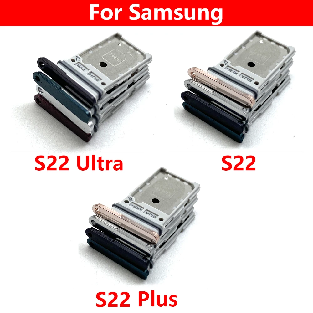 For Samsung S22 Plus Ultra Dual SIM Card Slot SD Card Tray Holder Adapter