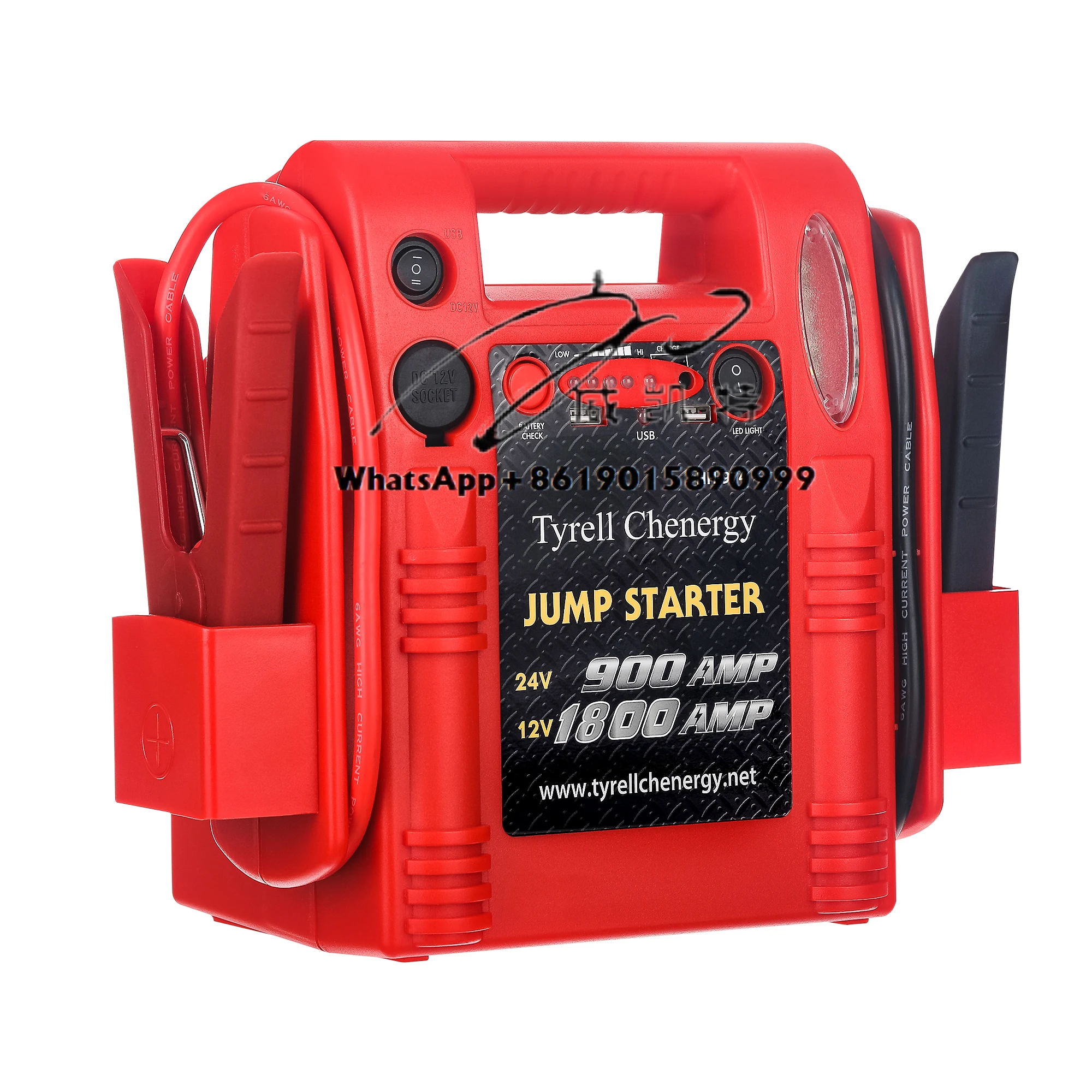 

Portable 20000mAh Jump Starter Lead-acid Battery Booster for 12V/24V Trucks Vehicle Starter