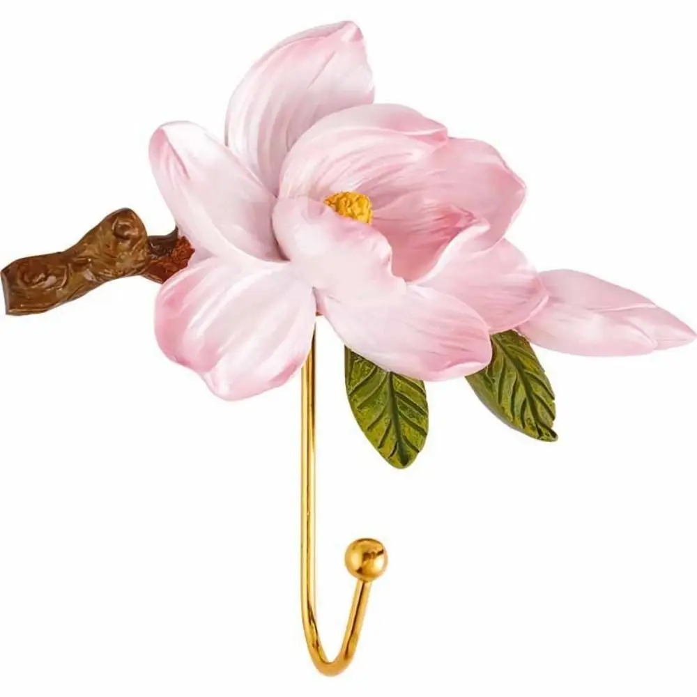 Vintage Rose Flower Wall Hanging Hook for Hanging Clothes Hat Scarf Key Curtain Holder Hanger Rack Livingroom Wall Decoration