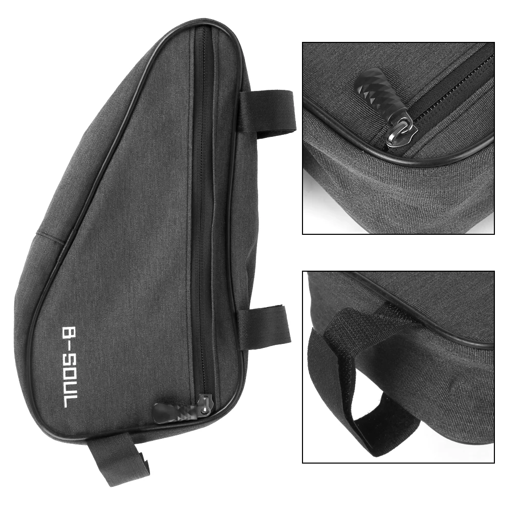 1.5L Waterproof Triangle Bike Bag Front Tube Frame Bag Frame Holder Mountain Bike Triangle Pouch Bike Bicycle Bag