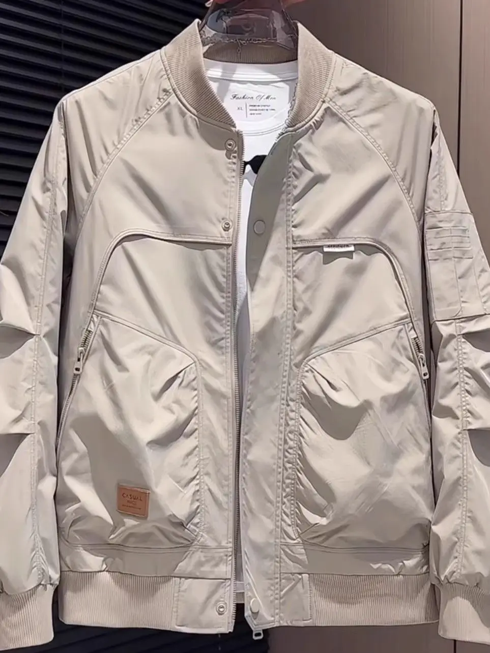 

Loose Fit American Sle Baseball Jaet Men's 300 Pou Pilot Outerwear Autumn Trendy Brand Casual Long Sve Zipper