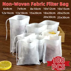 Disposable Tea Filter Bags Non-woven Fabric Tea Bag for Spice Tea Infuser with String Heal Seal Disposable Teabags Empty Tea Bag