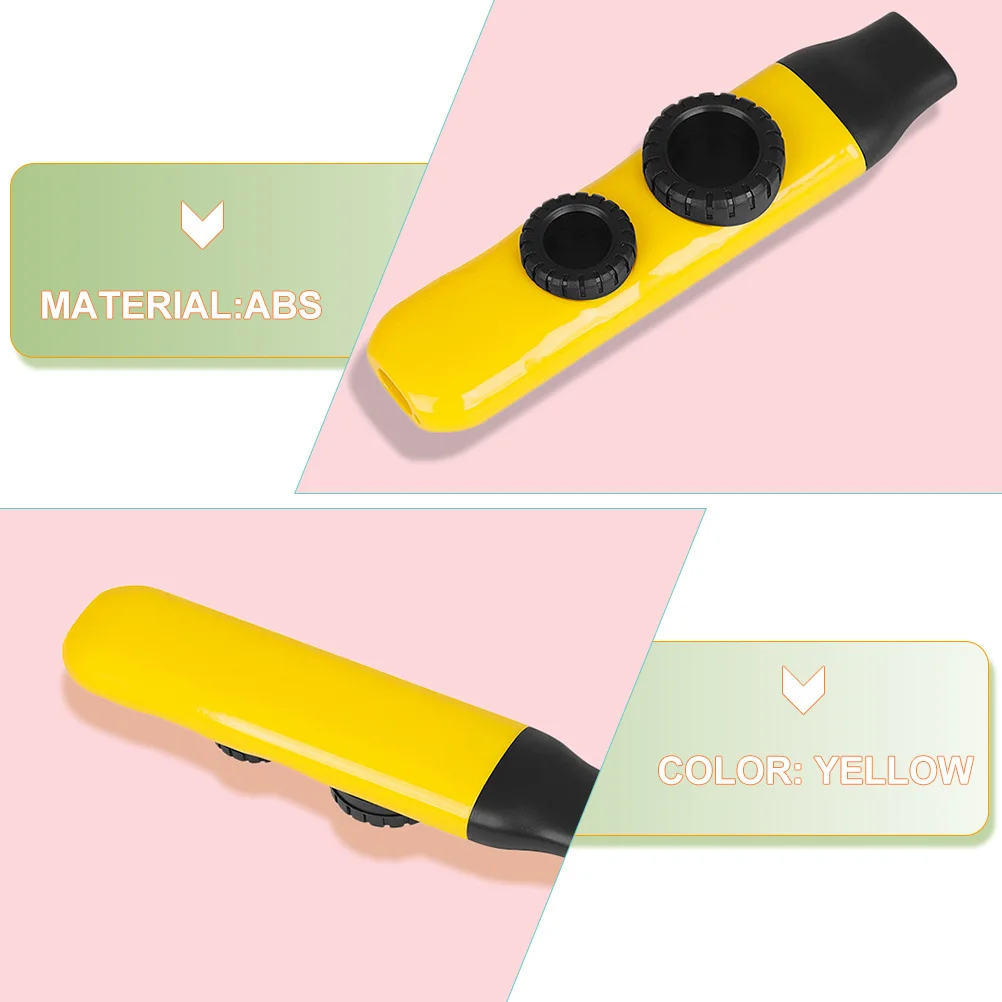 

Kazoo Small Flute Musical Instrument Portable Gradient Double Hole Kazoo With Membranes For Kids Beginners Children