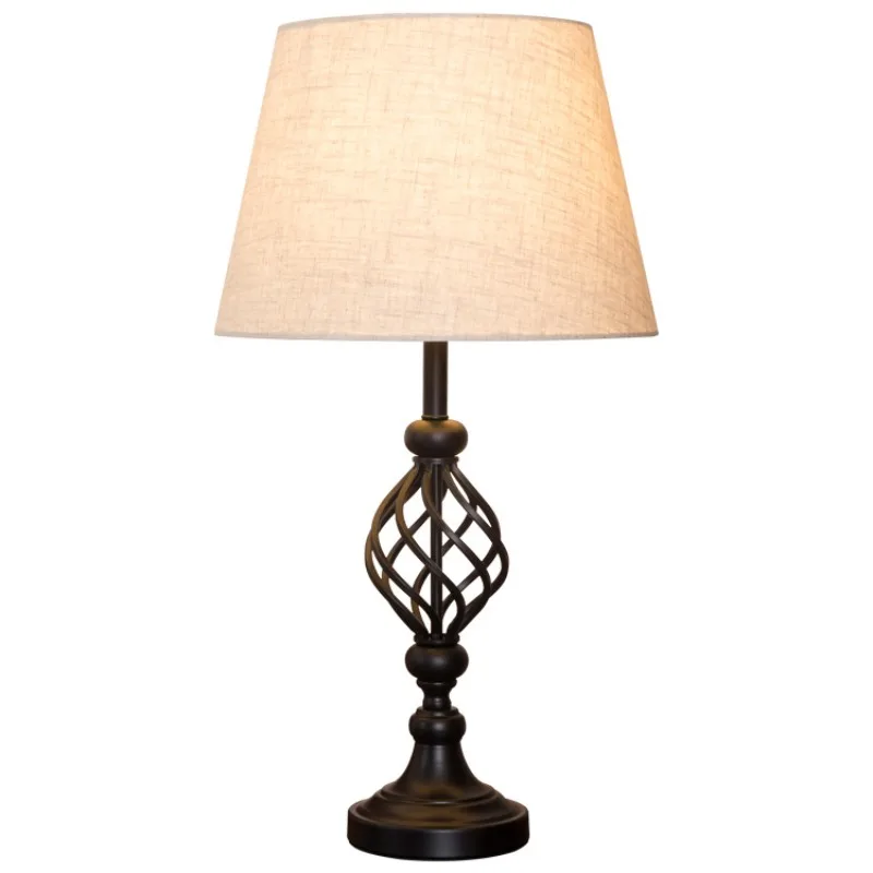 

High-end American wrought iron paint desk lamp, factory direct sales, simple bedside lamp decoration lamp in the living room