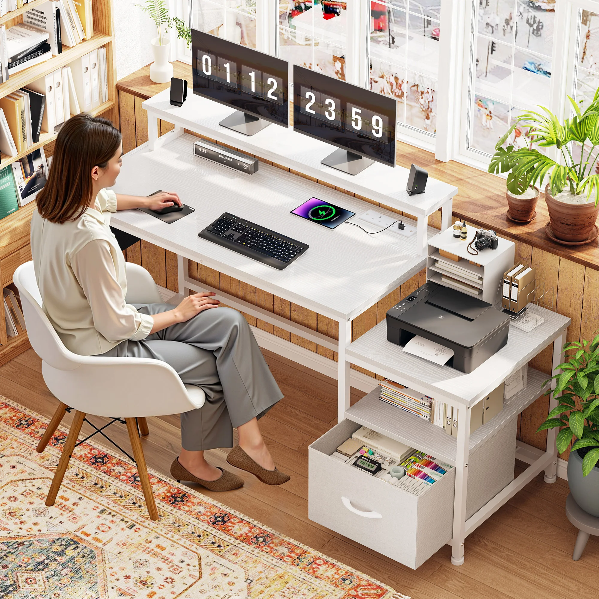 EnHomee Meja Komputer Kantor R - Vertical Laptop Stand ulasan dan harga