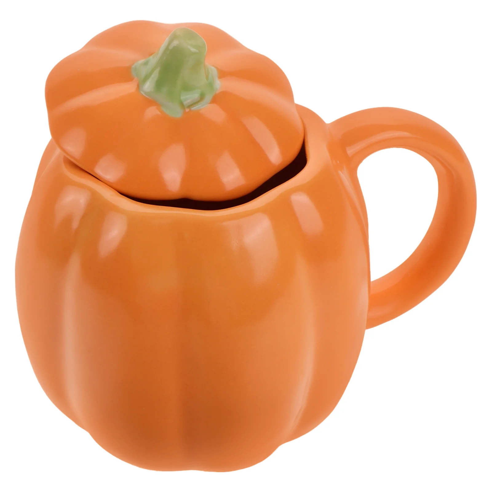 

Ceramic Pumpkin Mug Creative Pumpkin Shaped Decorative Cup 400ml Lid Coffee Milk Tea Juice Halloween Breakfast Home Office