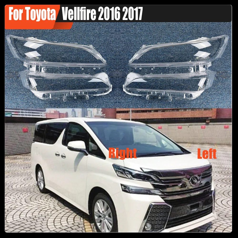 

For Toyota Vellfire 2016 2017 Transparent Shade Mask Headlight Cover Lampshade Headlamp Shell Plexiglass Auto Replacement Parts