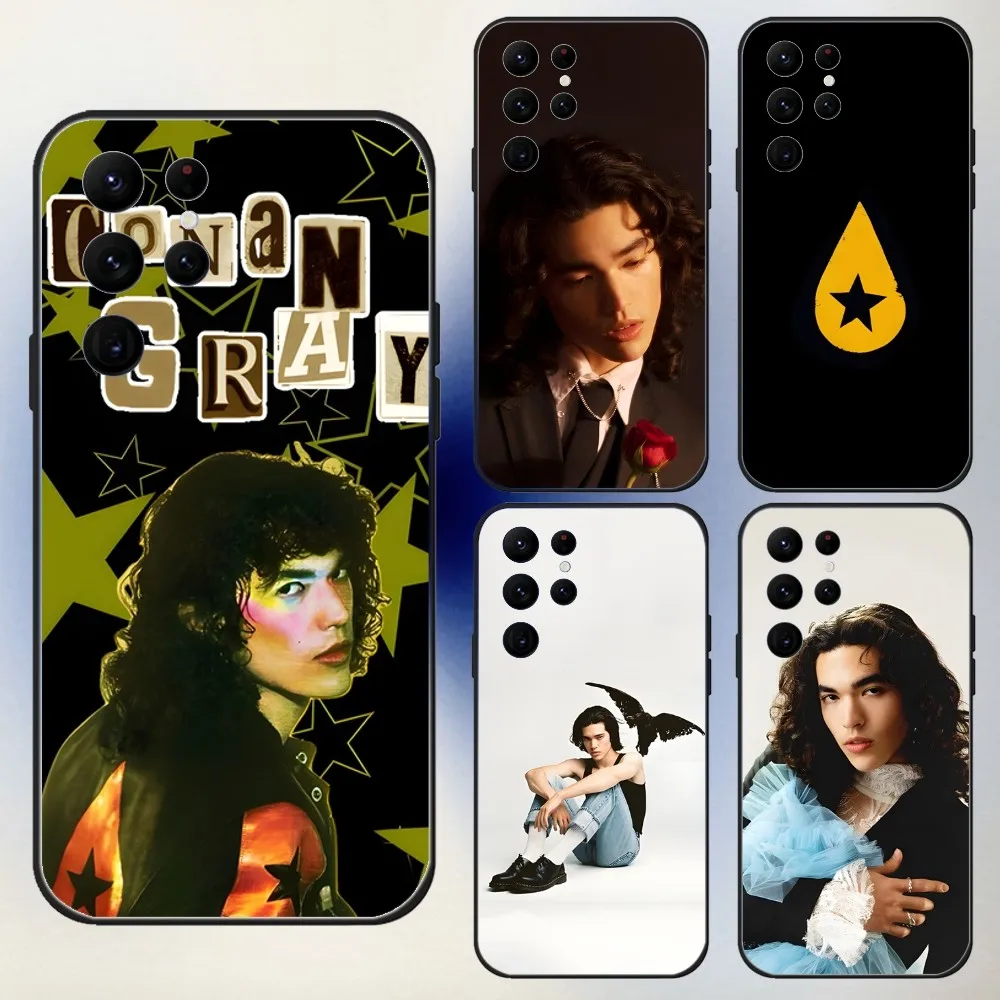 Conan Gray Singer Superache Phone Case For Samsung S24,23,22,30,21,10,9,Ultra,Plus,Lite,FE,5G Black Soft Case