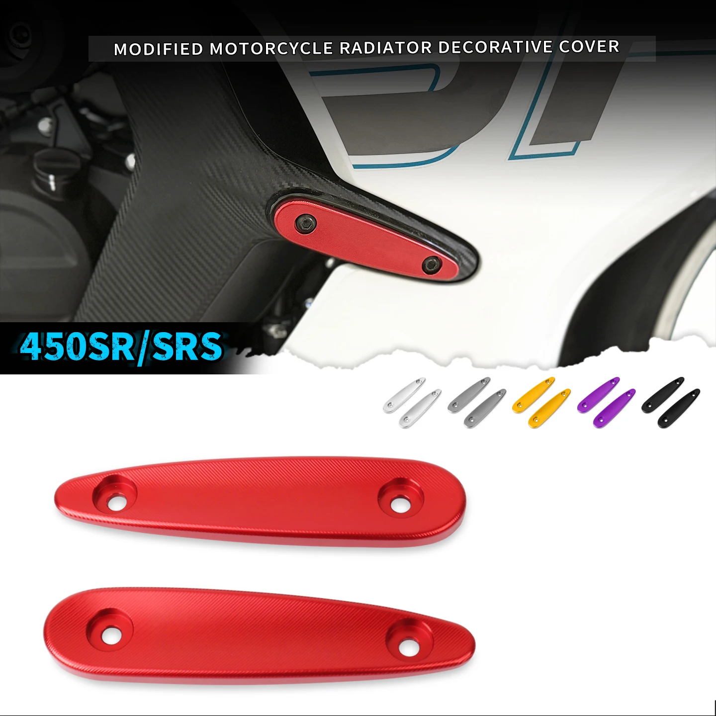 

For 450SR 450SRS 450SS Cf400-6 SR 450 Motorcycle Radiator Guard Decorative Cover Front Guard Plate Fit For 450SR 450 SRS
