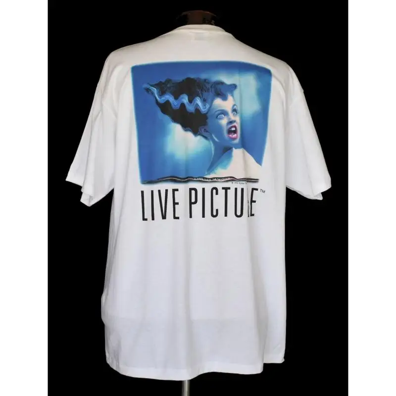 

Vintage 90s Bride of Frankenstein Bybee Studios Tee Shirt Lowbrow Art Size XL