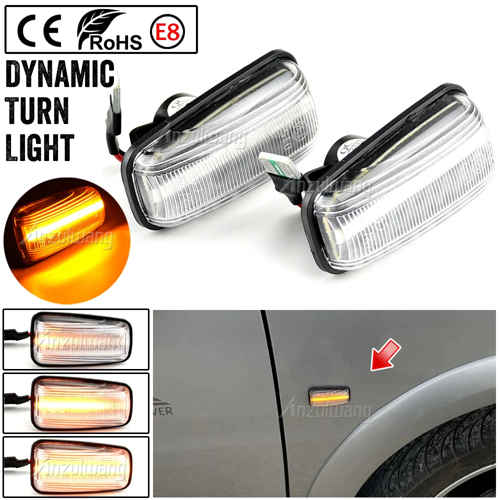 

2pcs For Citroen Xsara Break Citroen Xsara Coupe Citroen ZX Citroen ZX Break LED Side Marker Lamp Turn Signal Dynamic Lights