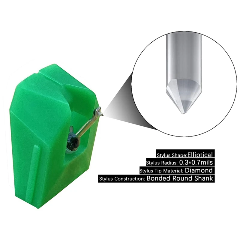 New-2X Record Player Needle Replacement For AT-VMN95E Stylus, Elliptical Turntable Needle For Audio-Technica AT-LP120X