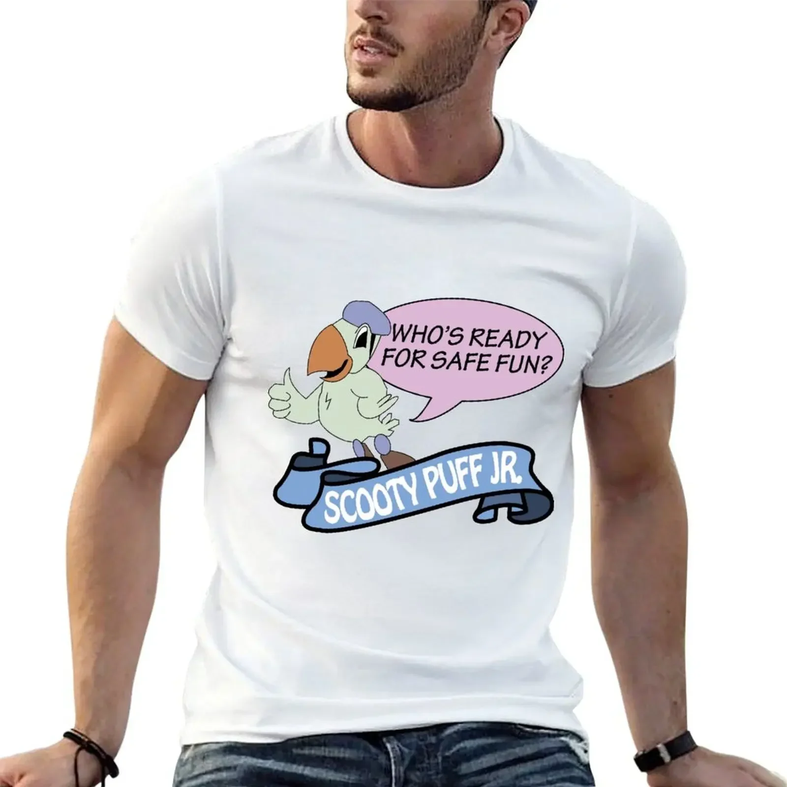 Scooty Puff Jr. T-Shirt cute clothes blue archive Men's cotton t-shirt