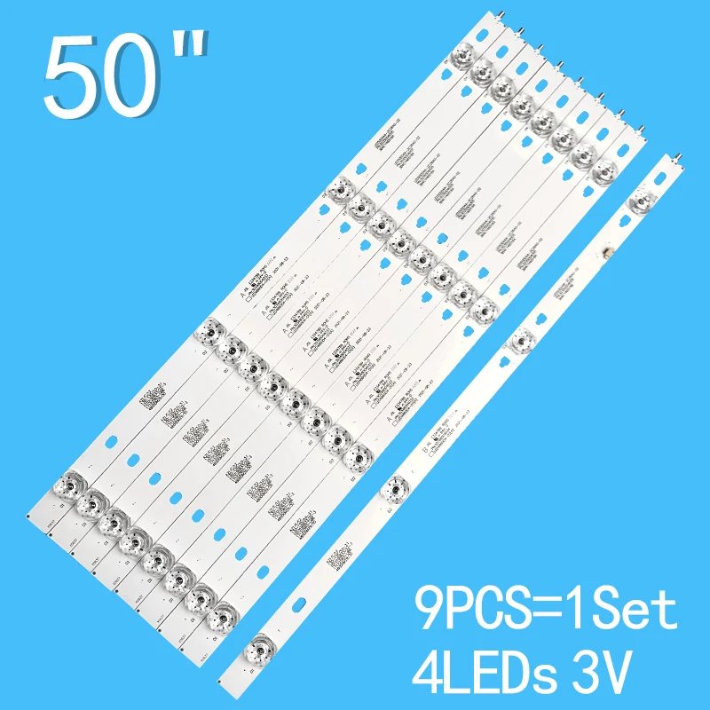 

Набор 456 мм из 9 8А+1В для LED50D04A-ZC26AG-02 LED50D04B-ZC26AG-02 3035004005 3B4CY46518A LED4860D4-01 (А) 30348004033 49Y1 49K31