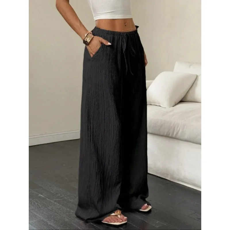 Plus Size New Women Trousers Streetwear Fashion Casual Slim Lace-up Pink Sweet Trousers Elegant Female Trousers - Image 4