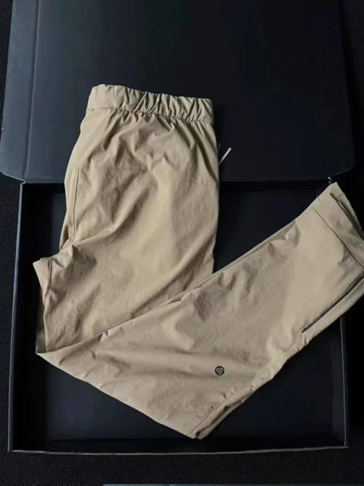 

Легкие прямые брюки для скалолазания, мужские летние уличные брюки из ледяного шелка, повседневные брюки с боковой молнией