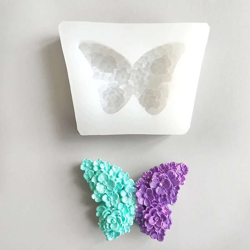 

[HS]Hot 1PC Butterfly Silicone Molds Butterfly Gypsum Concrete Mould DIY Home Decoration Resin Mold Casting Aromatherapy Mould
