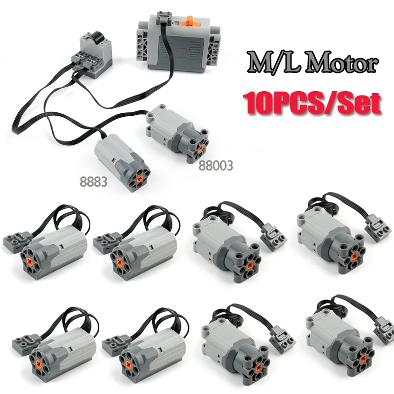 MOC M Motor tecnología piezas de bloques de construcción 8883 ensamblado 88003 L funciones de potencia del Motor modificado DIY ladrillos juguetes Accesorios
