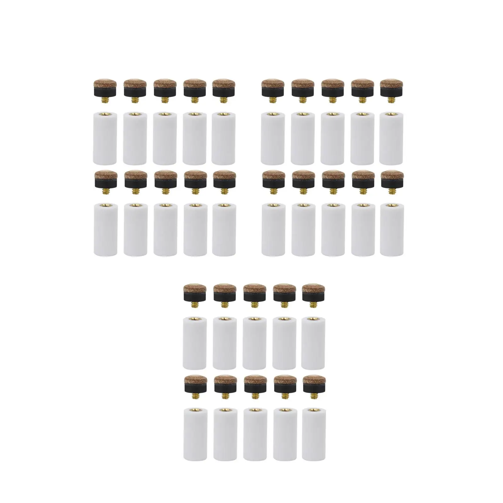 10x puntas de tacos de billar tipo tornillo equipo de herramientas suministros profesionales duraderos puntas de tacos de billar puntas de tornillo de repuesto